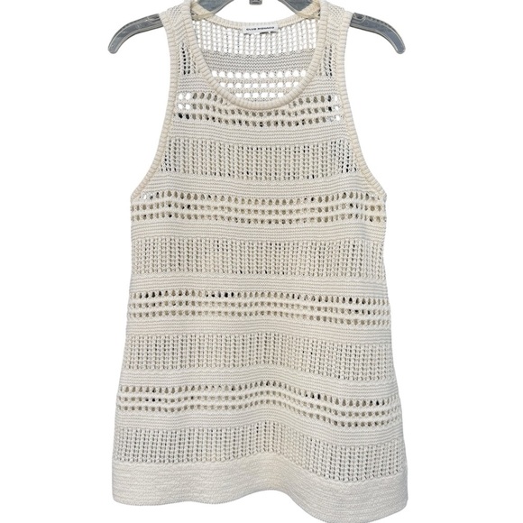 🐚 Club Monaco Crochet Knit Racerback Tank | XS - Picture 1 of 5